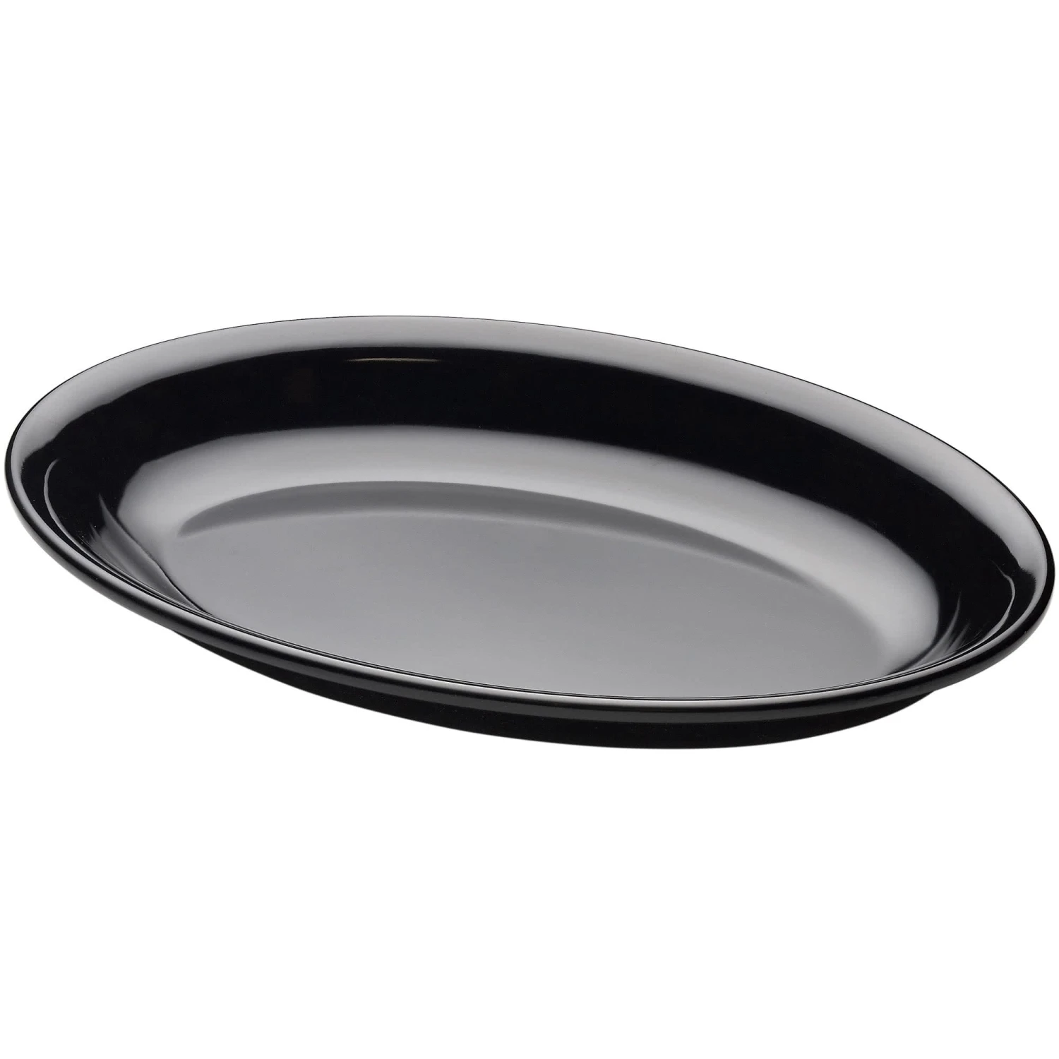 Elite Global Solutions M1510OV-B 15 X 10" Black Melamine Platter 1 Elite Global Solutions M1510OV-B 15 X 10" Black Melamine Platter