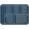 Carlisle 4398035 Cafe Blue Left-Hand 14 X 10 In 6-Comp. Tray - 12 / CS