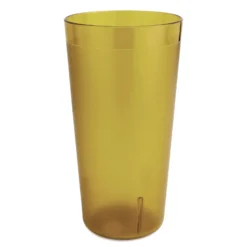 Darling Food Service Amber Plastic 20 Oz. Tumbler - Dozen