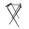 TableCraft 24BK Black 31-3/4" Powder Coated Metal Tray Stand