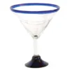 Orion Trading G808-CR 35 Oz. Margarita Glass With Cobalt Rim - 6 / CS