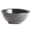 TableCraft RAM2RBK Black Melamine 2 Oz. Ribbed Ramekin - 12 / CS