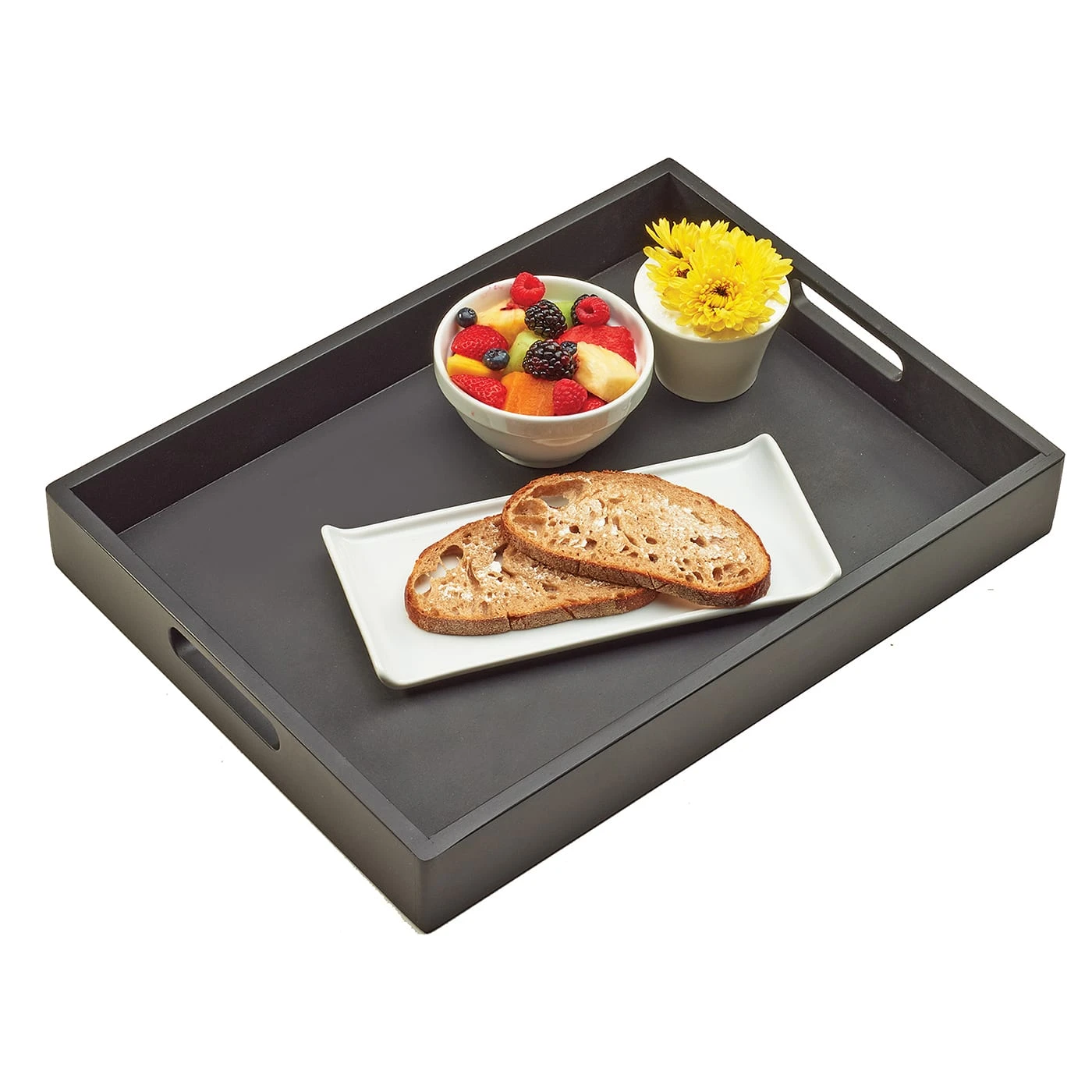 Cal-Mil 3559-1-96 Midnight Bamboo 19 X 14" Room Service Tray 1 Cal-Mil 3559-1-96 Midnight Bamboo 19 X 14" Room Service Tray