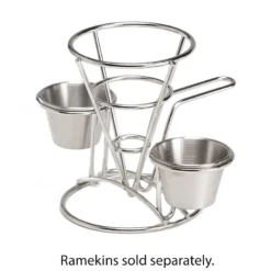 G.E.T. 4-96282 S/S 4.25" X 6" Fry Cone 2 Holders And Handle