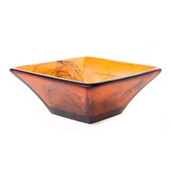 D.W. Haber KMK2803TOR Tortoise 8 X 3.5 In. Fusion Square Bowl - 2 / CS