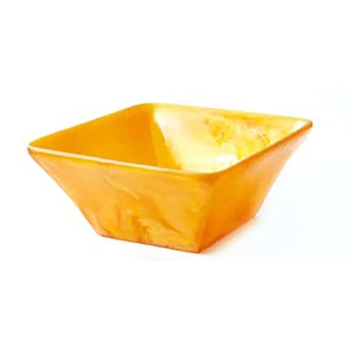 D.W. Haber KMK2803TGP Tangerine 8 X 3.5 Fusion Square Bowl - 2 / CS 1 D.W. Haber KMK2803TGP Tangerine 8 X 3.5 Fusion Square Bowl - 2 / CS