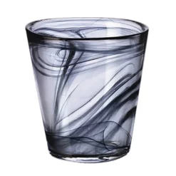 Bormioli Rocco 49147Q158 Capri 12.5 Oz. Black Swirl Glass - 4 / CS