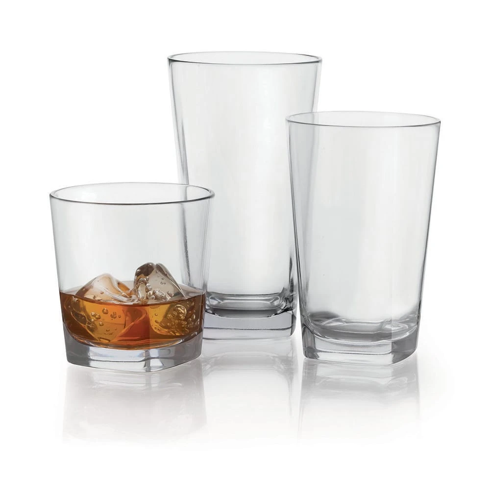 G.E.T. SW-1471-CL Clear Cubed 12 Oz Plastic Beverage Tumbler - 24 / CS 1 G.E.T. SW-1471-CL Clear Cubed 12 Oz Plastic Beverage Tumbler - 24 / CS