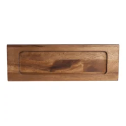 Steelite 6525T186 Wood 13-7/8 X 4-5/8" Long Well Underliner - 12 / CS