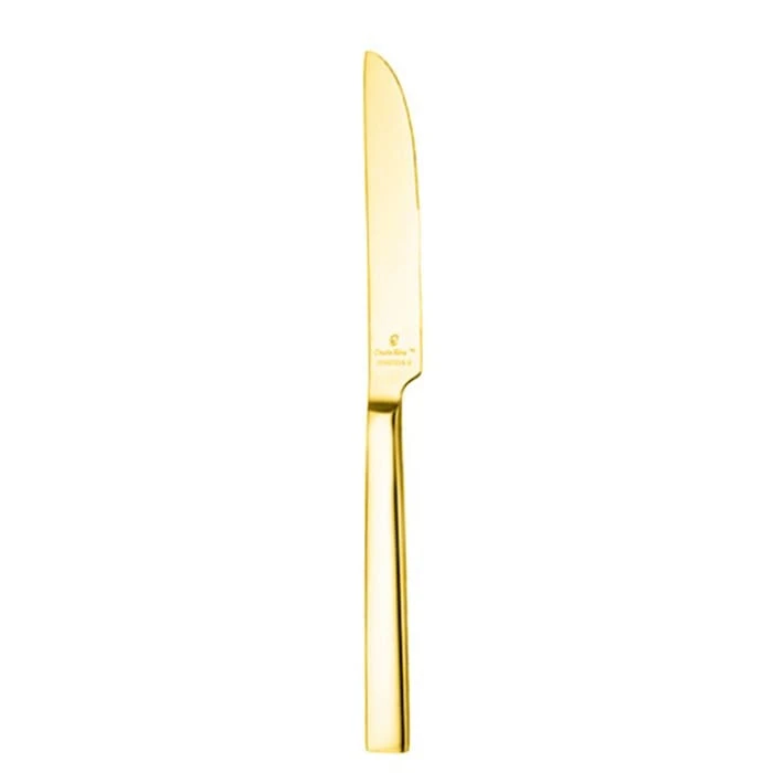 Oneida B408KDTF Chef's Table Gold Dinner Knife - Dozen 1 Oneida B408KDTF Chef's Table Gold Dinner Knife - Dozen