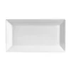 CAC China KSE-34 Kingsquare Super White 8.5" X 4.5" Platter - 24 / CS