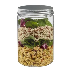 Solia BU14010BC 33.8 Ounce Plastic Jar With Aluminum Lid - 36 / CS