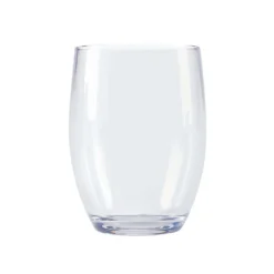 G.E.T. SW-1461-CL Stemless 12 Ounce Plastic Wine Glass - 24 / CS
