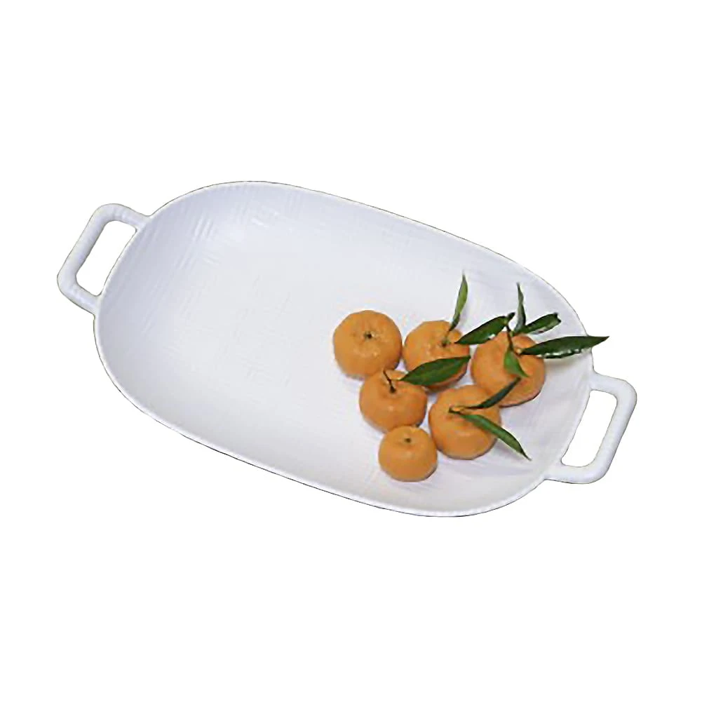 Cal-Mil 22161-15 Sedona White 21" X 11.4" Oblong Serving Platter 1 Cal-Mil 22161-15 Sedona White 21" X 11.4" Oblong Serving Platter