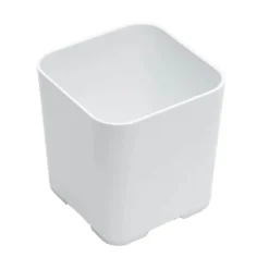American Metalcraft MSJ5 White Melamine 5" Square Jar