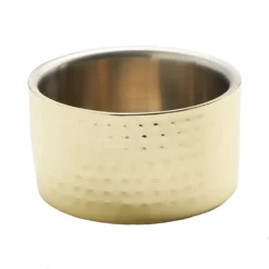 American Metalcraft GHW4 Hammered Gold S/S 4.75" Wine Coaster