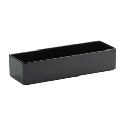 Cal-Mil 1396-13M Cater Choice Black Melamine 5 X 15 X 3" Box