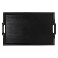 G.E.T. RST-2517-1-BK Black 25" X 16" Room Service Tray - 6 / CS
