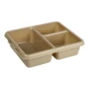 Cambro 9113CW133 Camwear Beige 3-Comp. Meal Delivery Tray - 24 / CS